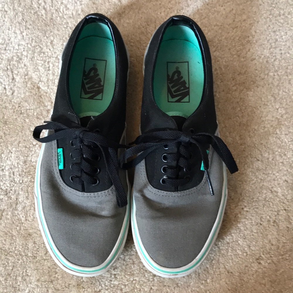 Vans Teal, Grey and Black Shoes